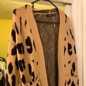 Never worn on trend leopard cardigan